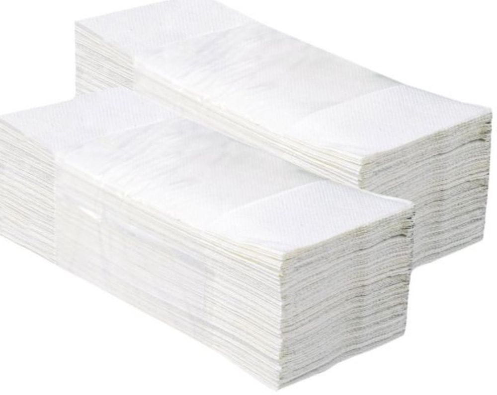 WEBHIDDENBRAND Skladané papierové uteráky - premium, 2vrstvové, biele, 3 000 ks